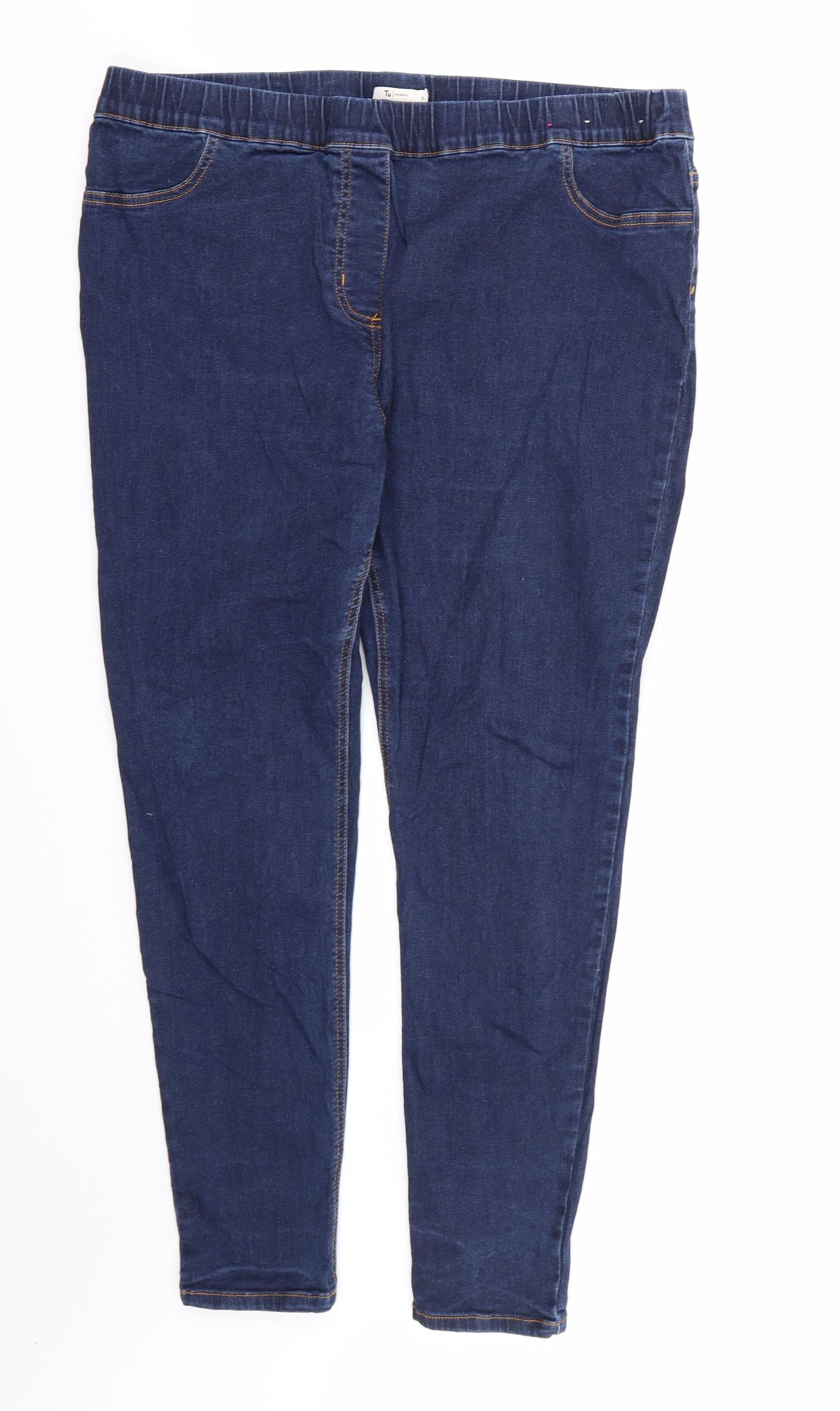 TU Womens Blue  Denim Jegging Jeans Size 18 L28 in