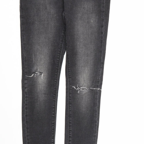 Dorothy Perkins Womens Black  Denim Skinny Jeans Size 10 L31 in