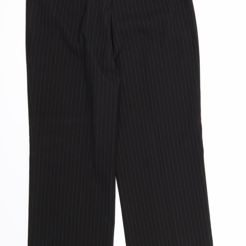 Tyler Womens Black Striped Rayon Dress Pants Trousers Size 16 L29 in