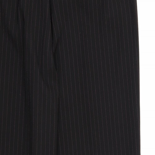 Tyler Womens Black Striped Rayon Dress Pants Trousers Size 16 L29 in
