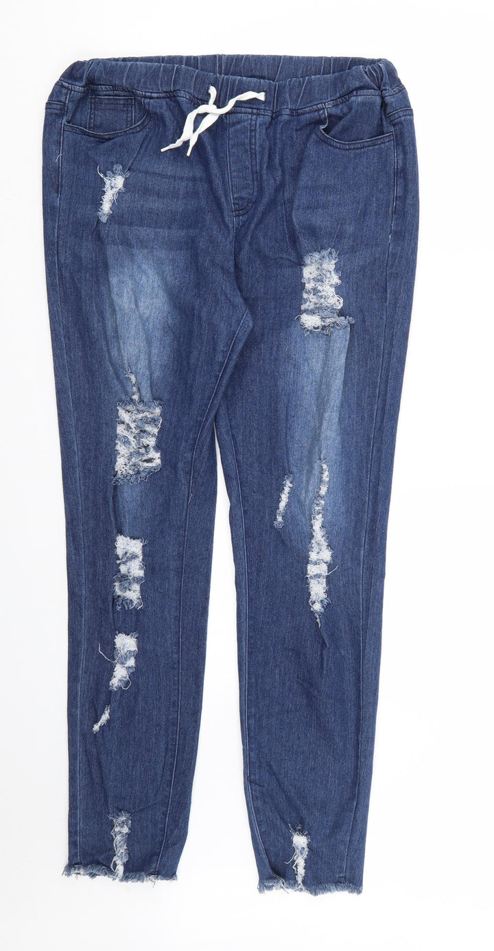 Preworn Womens Blue  Denim Skinny Jeans Size 36 in L31 in