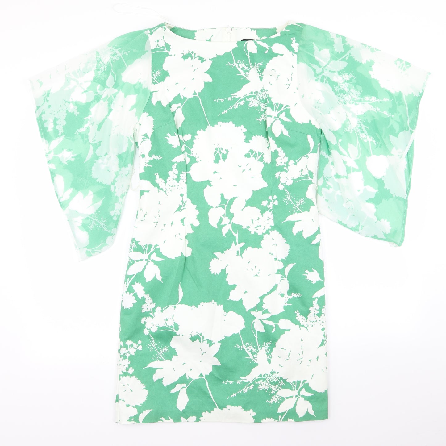 Oasis Womens Green Floral  A-Line  Size 12