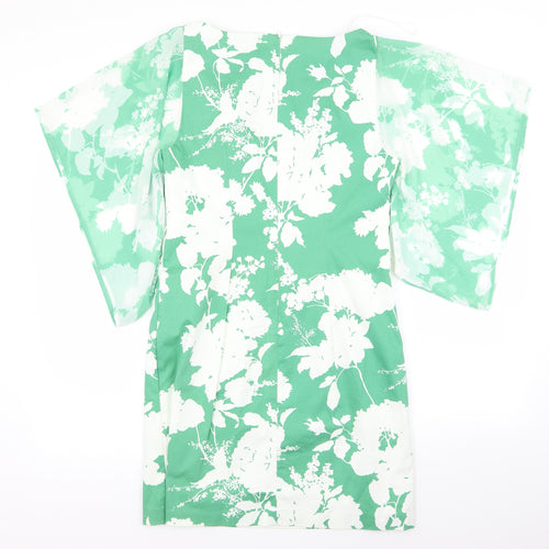 Oasis Womens Green Floral  A-Line  Size 12