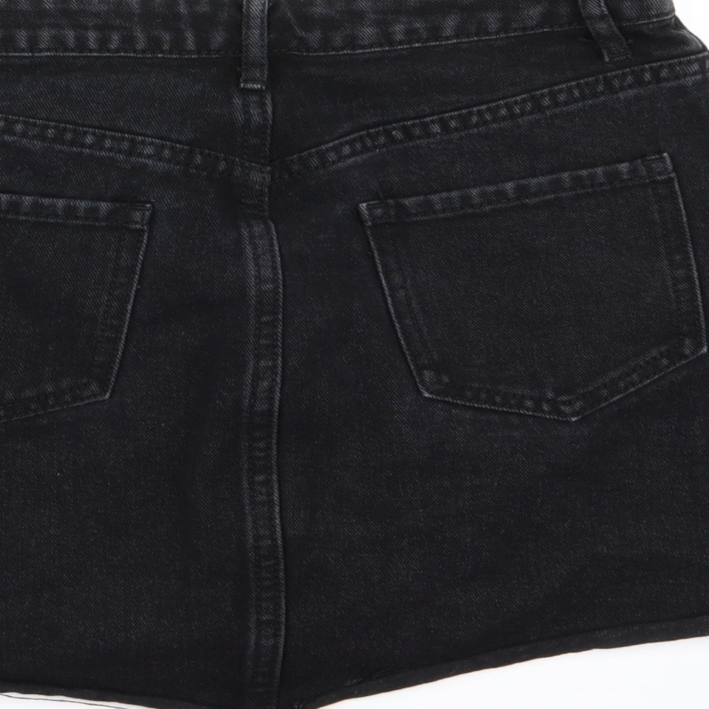 Missguided Womens Black  Denim Mini Skirt Size 8