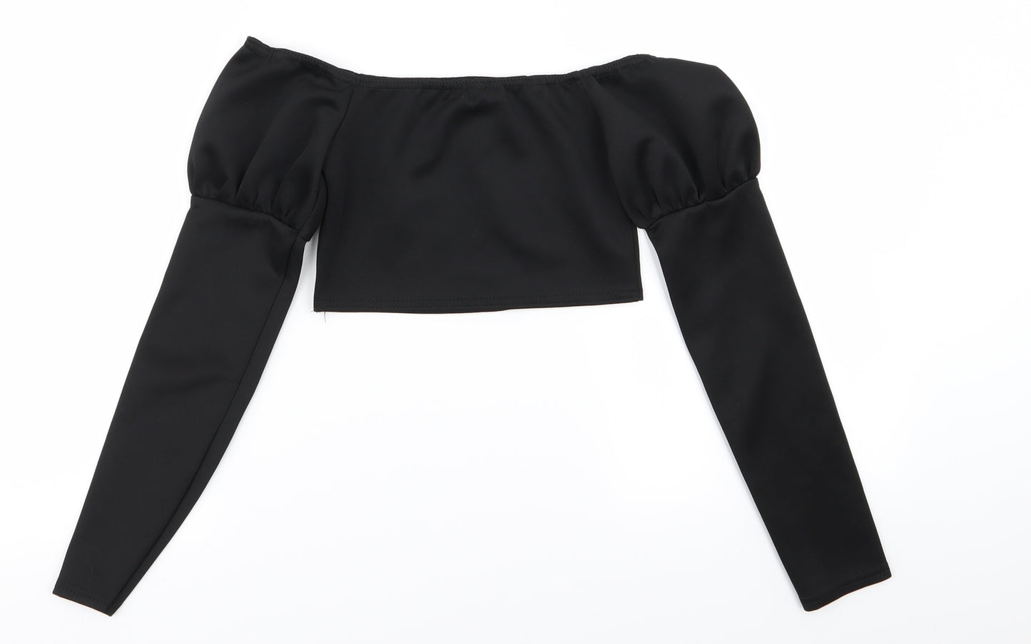 PLT Womens Black   Basic T-Shirt Size 6  - crop