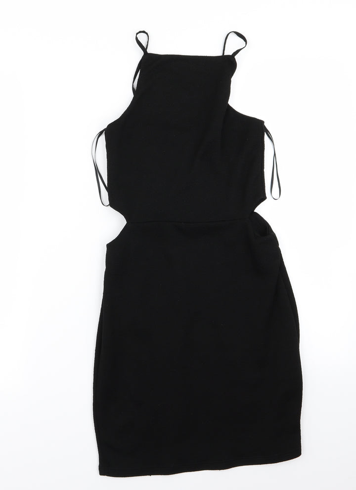 Topshop Womens Black Pencil Dress Size 8