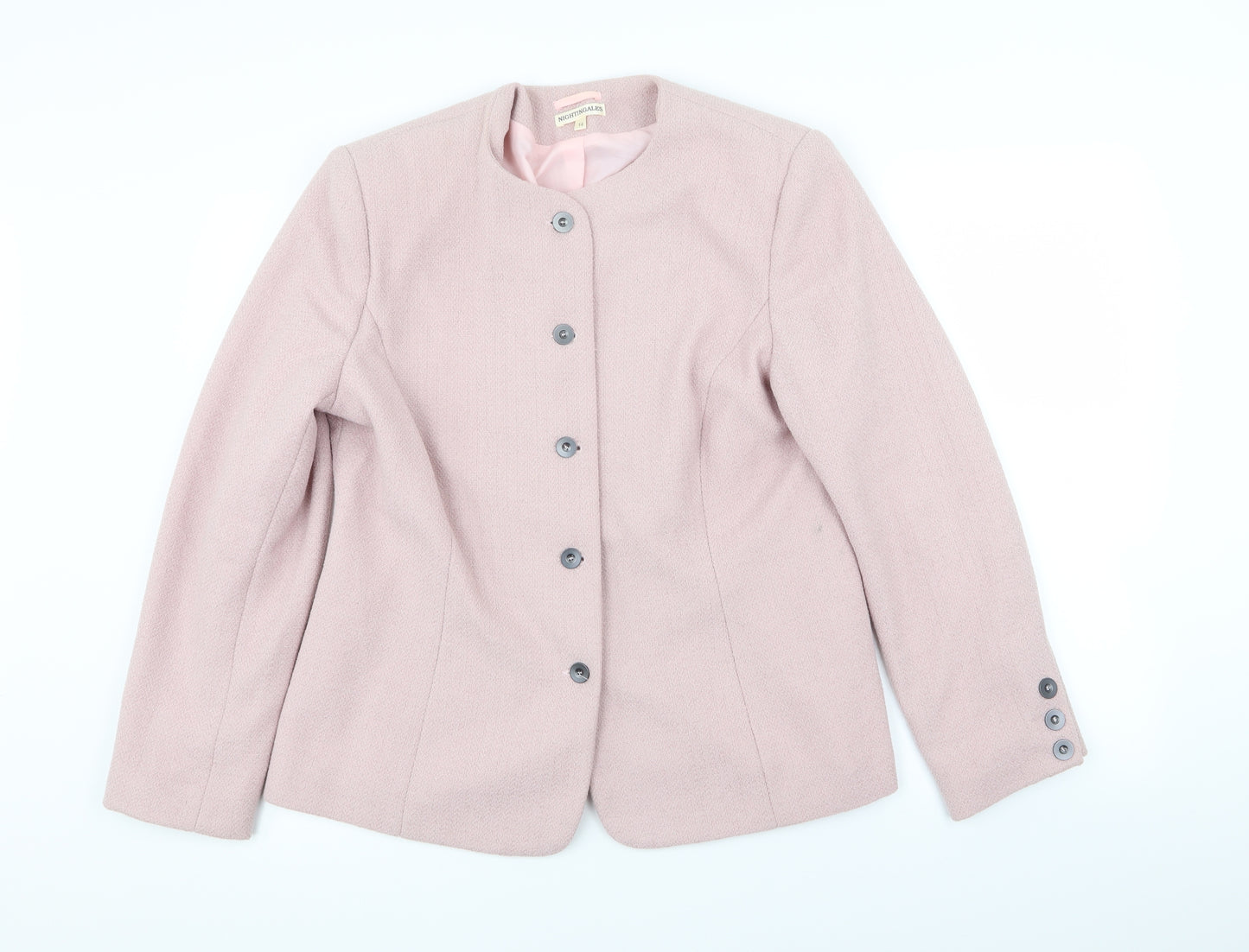 Nightingales Womens Pink   Jacket Blazer Size 14