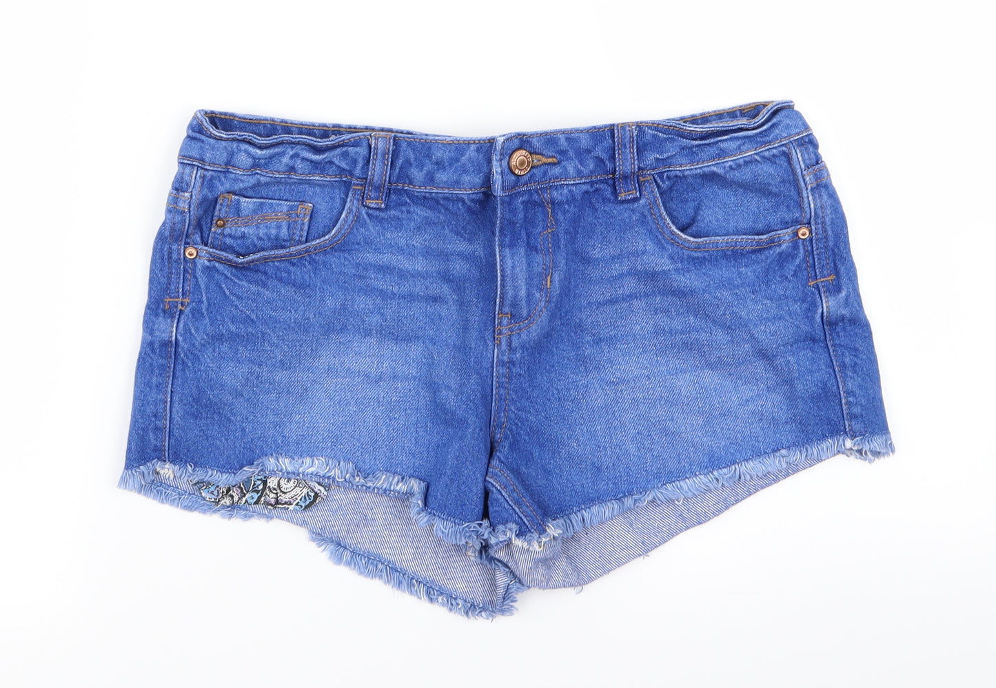 New Look Womens Blue   Hot Pants Shorts Size 10