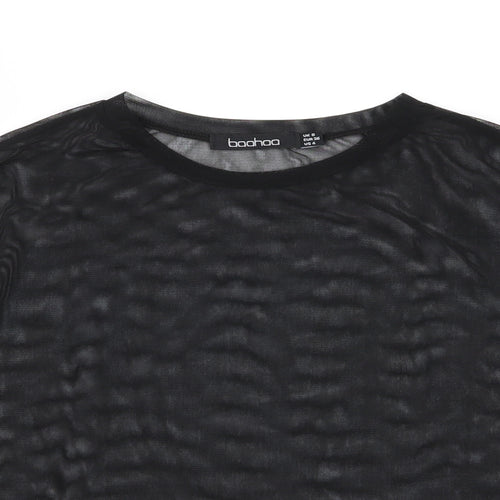 Boohoo Womens Black   Basic T-Shirt Size 8