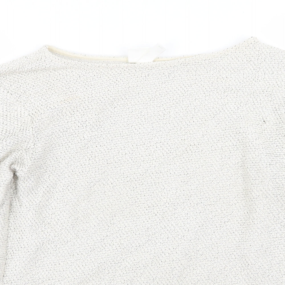 H&M Womens White   Pullover Jumper Size S