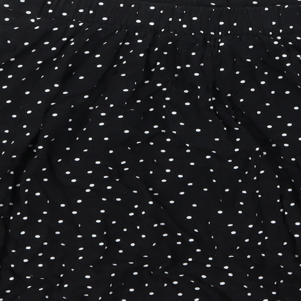 New Look Womens Black Polka Dot  Mini Skirt Size 6