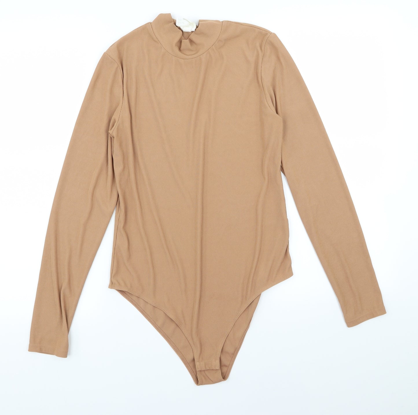 H&M Womens Beige   Bodysuit One-Piece Size M