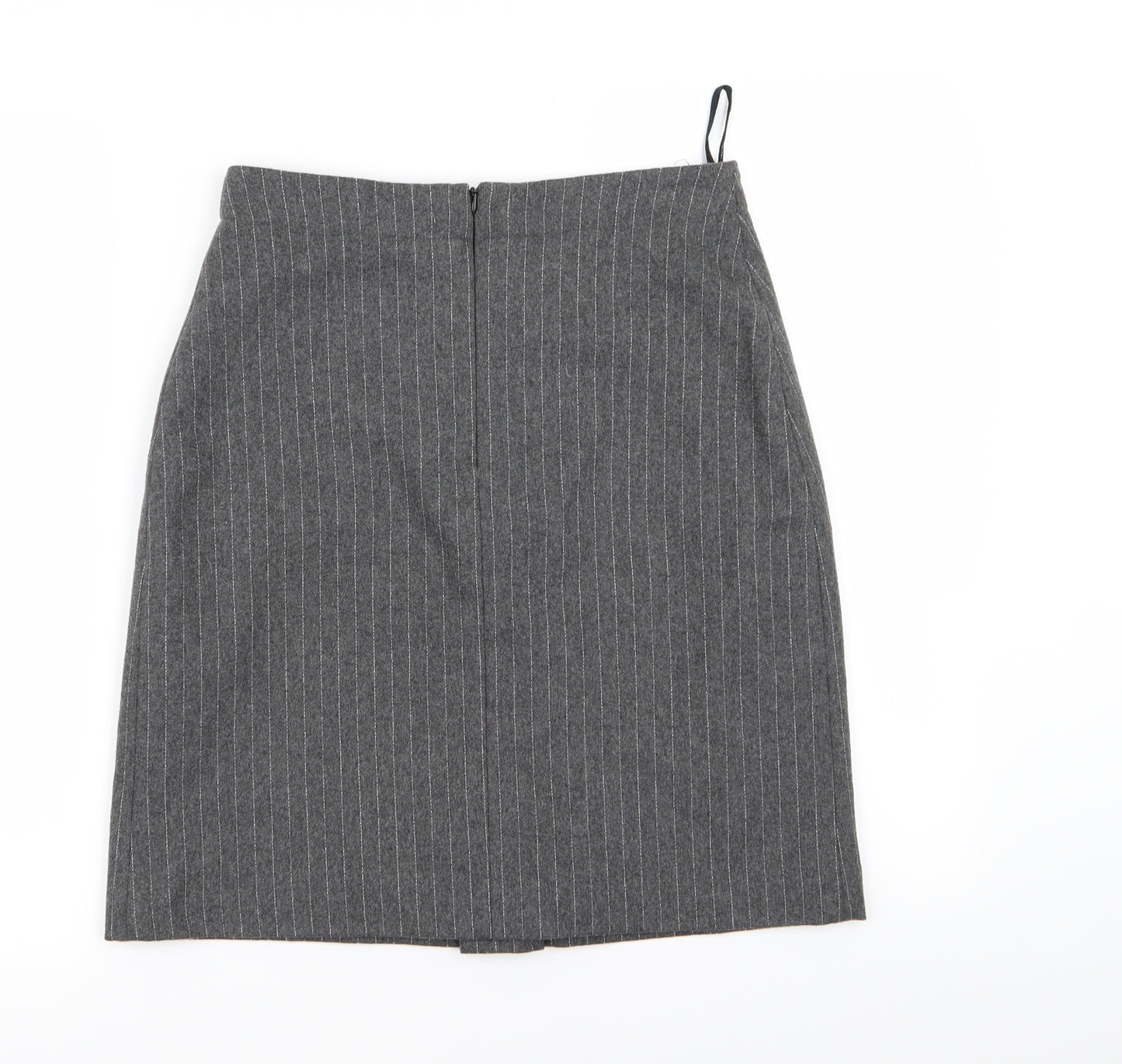 Kit Womens Grey Striped  A-Line Skirt Size 10