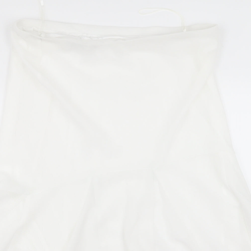 Nightingales Womens White   Flare Skirt Size 16