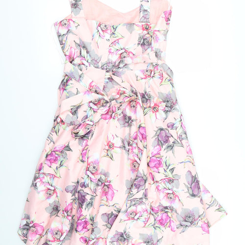 Quiz Womens Pink Floral  Fit & Flare  Size 12