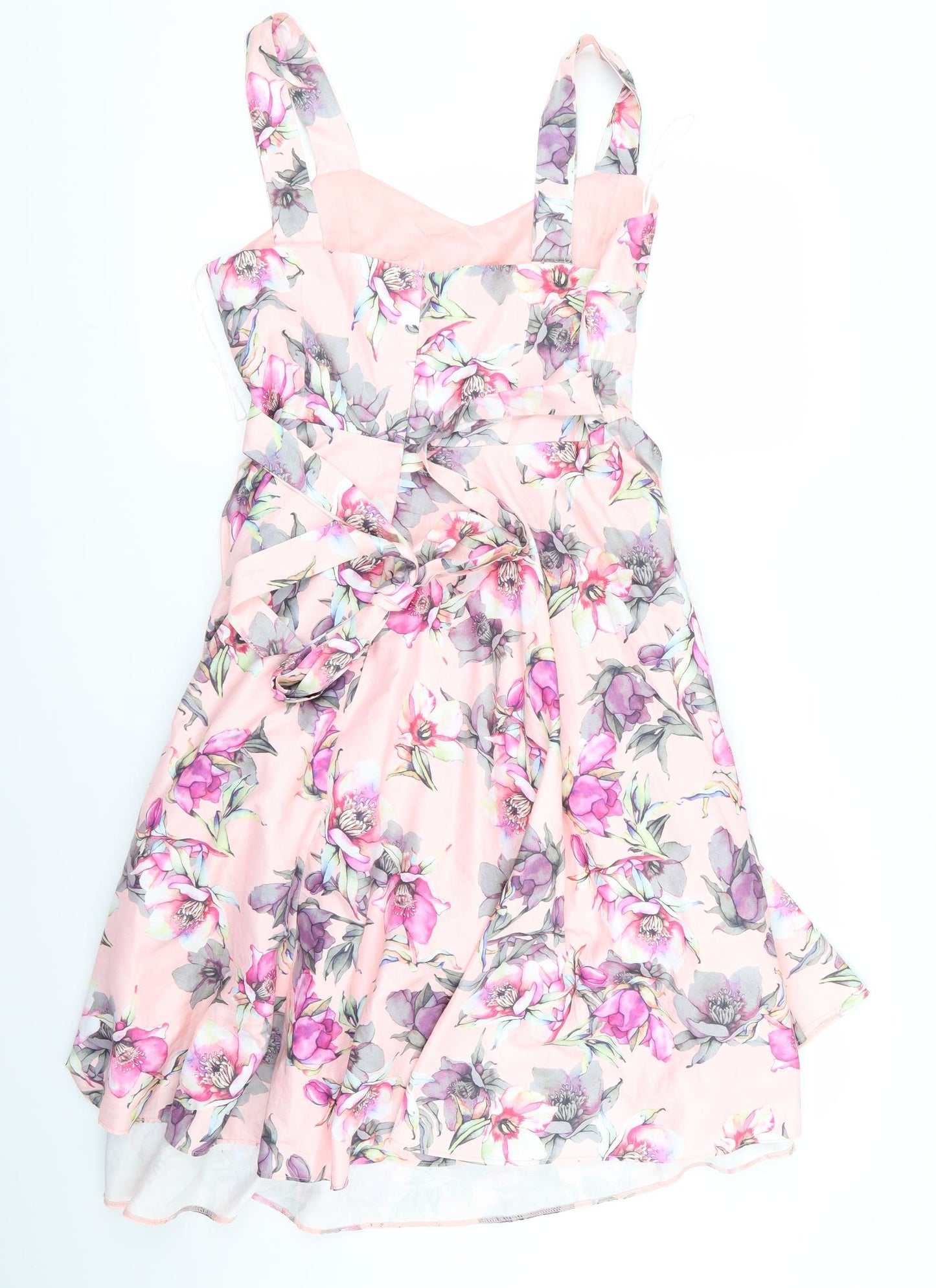 Quiz Womens Pink Floral  Fit & Flare  Size 12