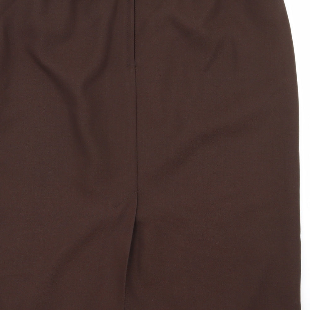 M&S Womens Brown   A-Line Skirt Size 18