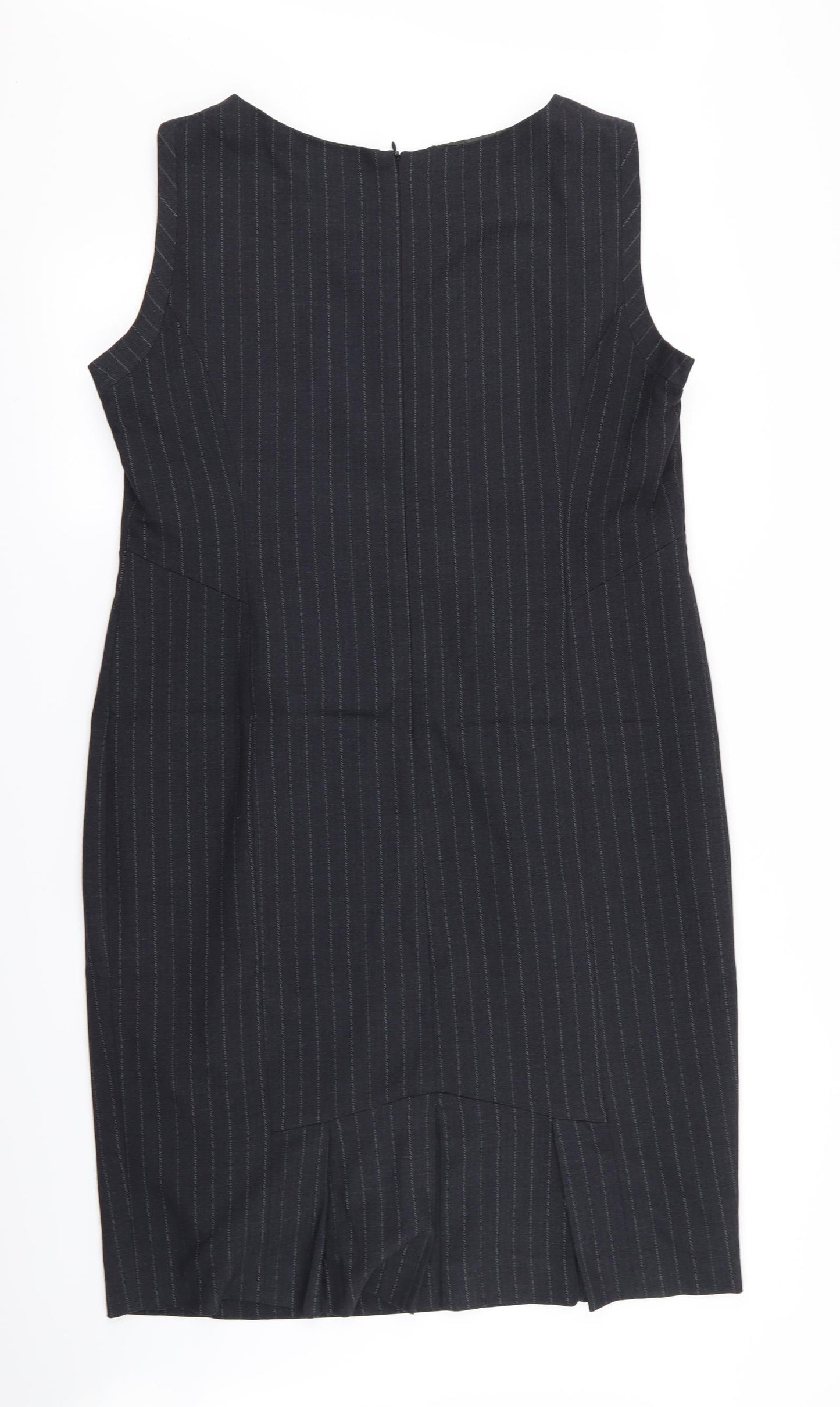 Debenhams Womens Black Striped  A-Line  Size 18