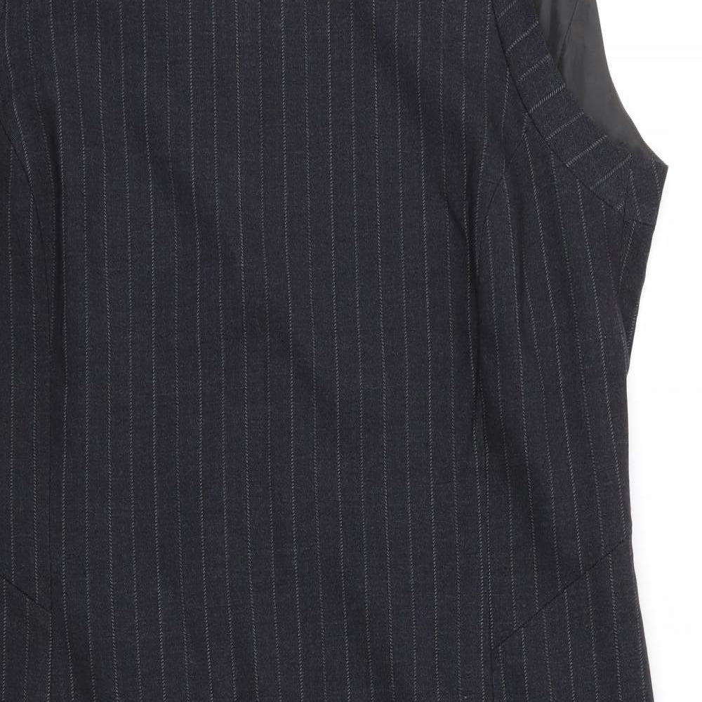 Debenhams Womens Black Striped  A-Line  Size 18