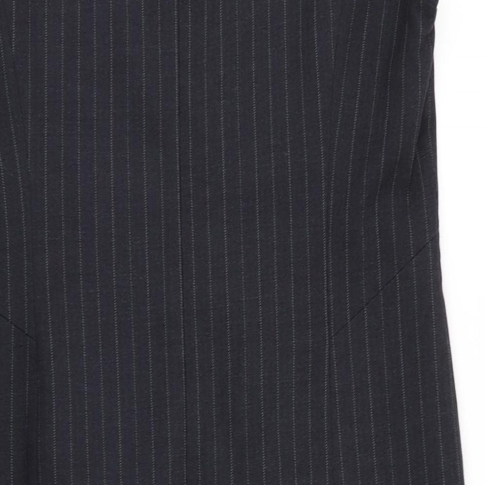 Debenhams Womens Black Striped  A-Line  Size 18