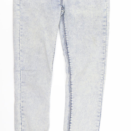 Zara Womens Blue  Rayon Skinny Jeans Size 6 L31 in - jegging