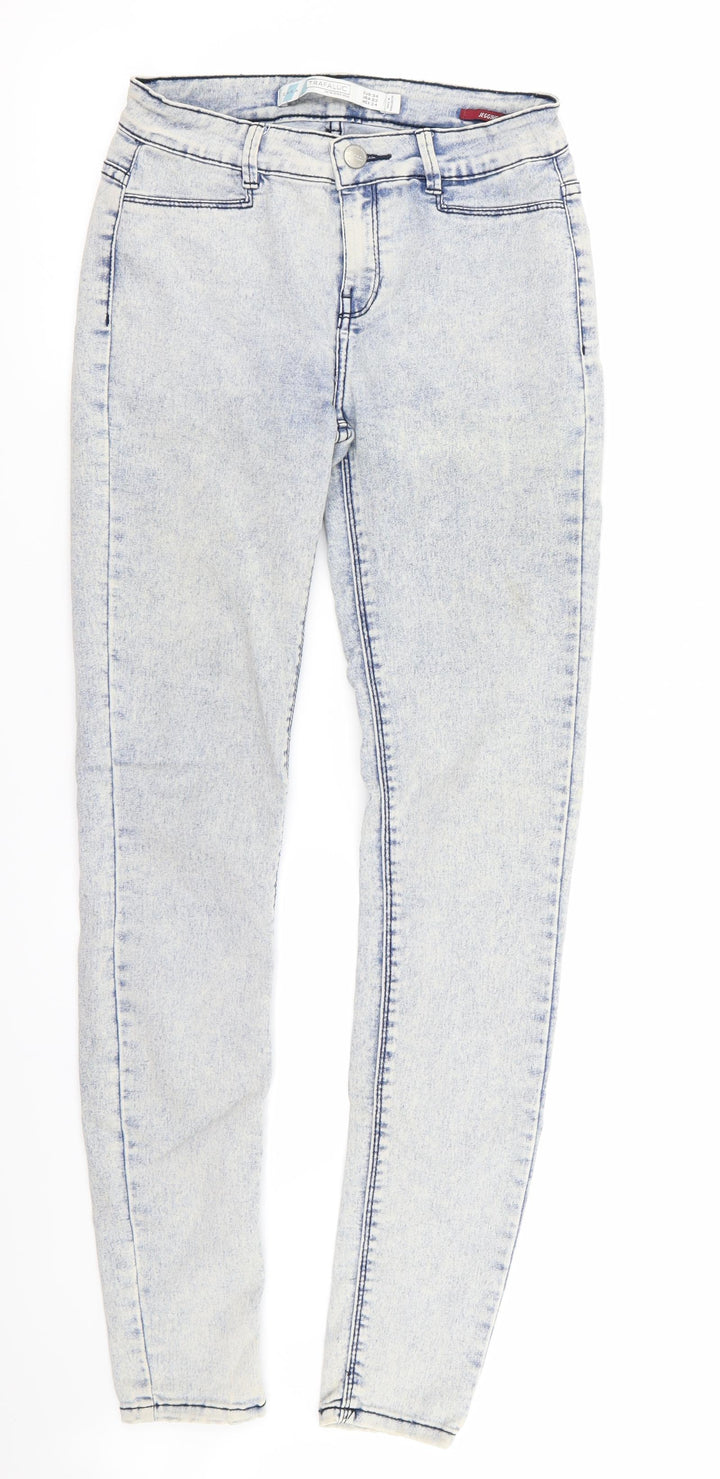 Zara Womens Blue Rayon Skinny Jeans Size 6 L31 in - jegging