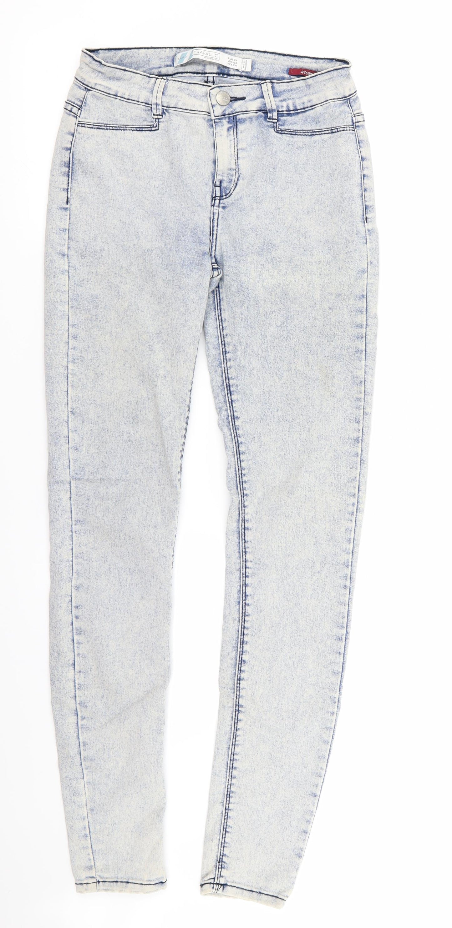 Zara Womens Blue  Rayon Skinny Jeans Size 6 L31 in - jegging