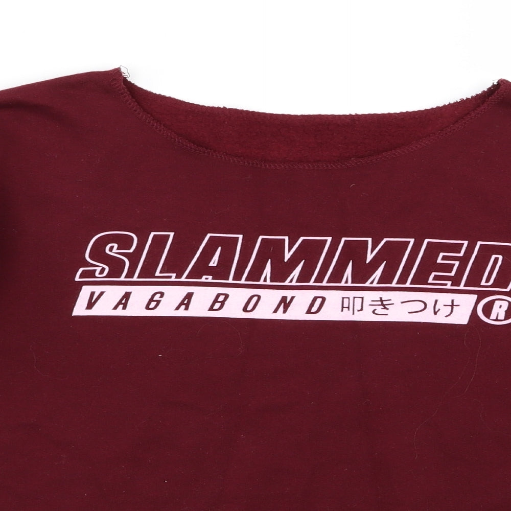 slammed Womens Red   Pullover Jumper One Size