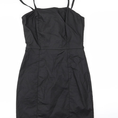 denim and co Womens Black   A-Line  Size 8  - leather dress