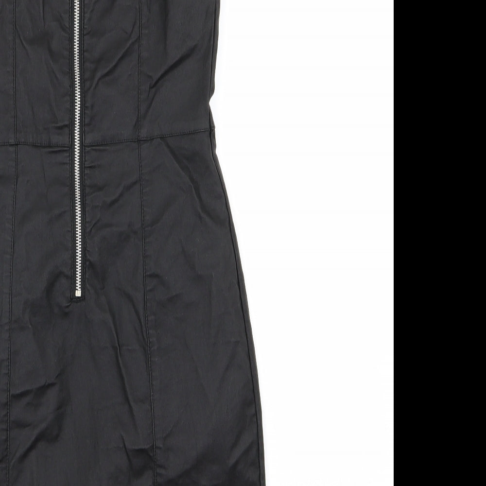 denim and co Womens Black   A-Line  Size 8  - leather dress