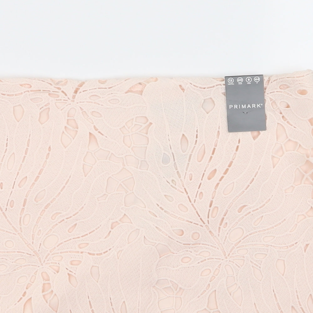 Primark Womens Pink Floral  Mini Skirt Size 12