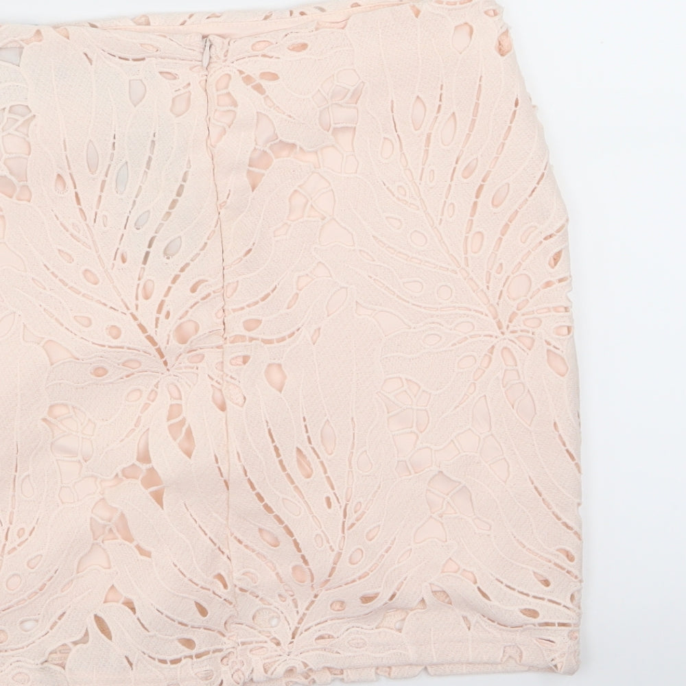 Primark Womens Pink Floral  Mini Skirt Size 12