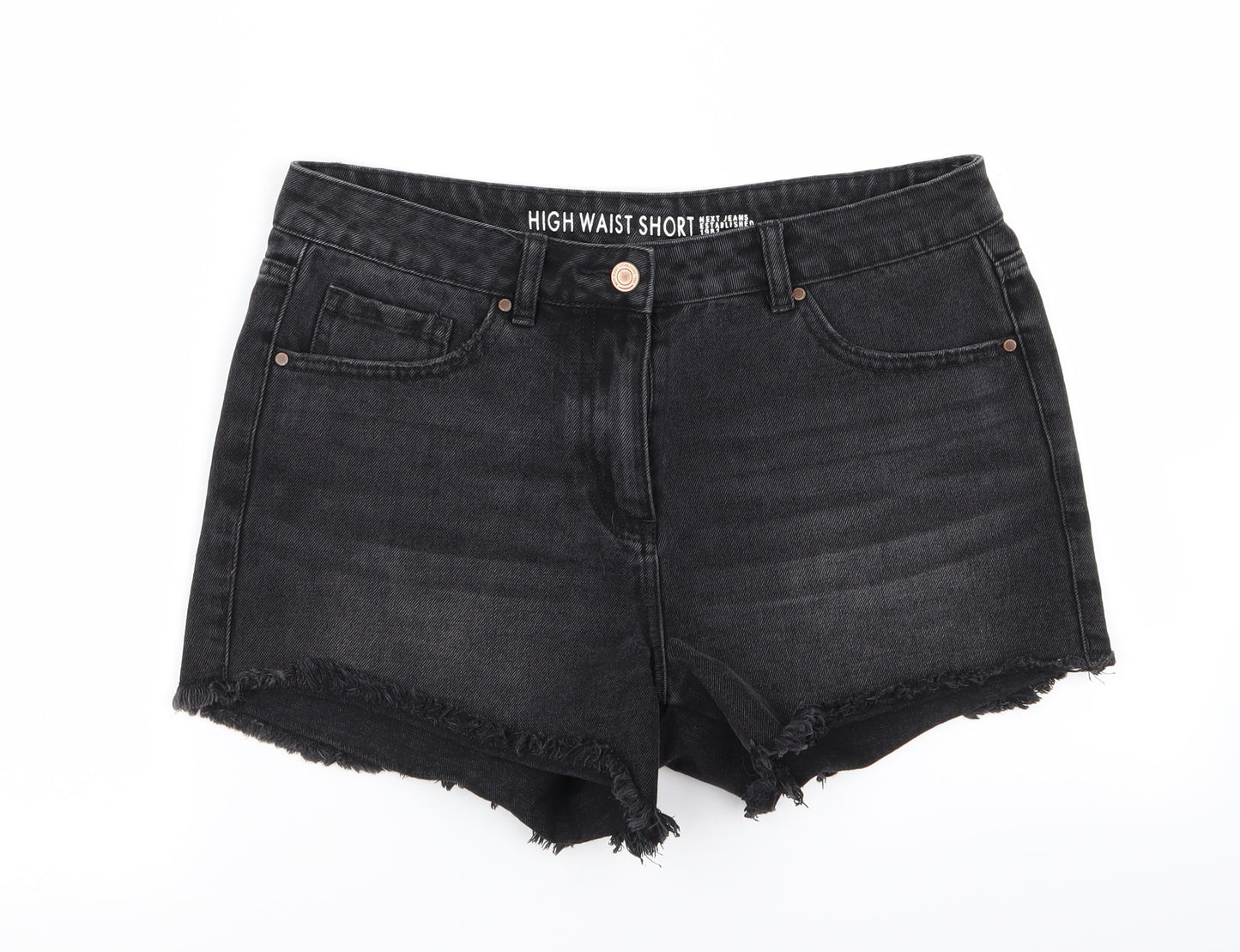 NEXT Womens Black  Denim Hot Pants Shorts Size 10