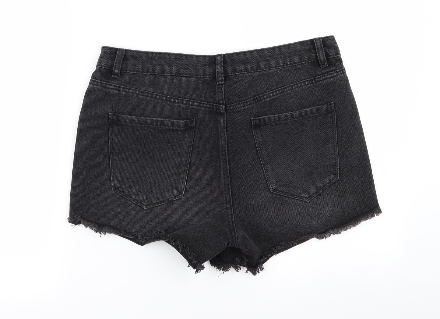 NEXT Womens Black  Denim Hot Pants Shorts Size 10