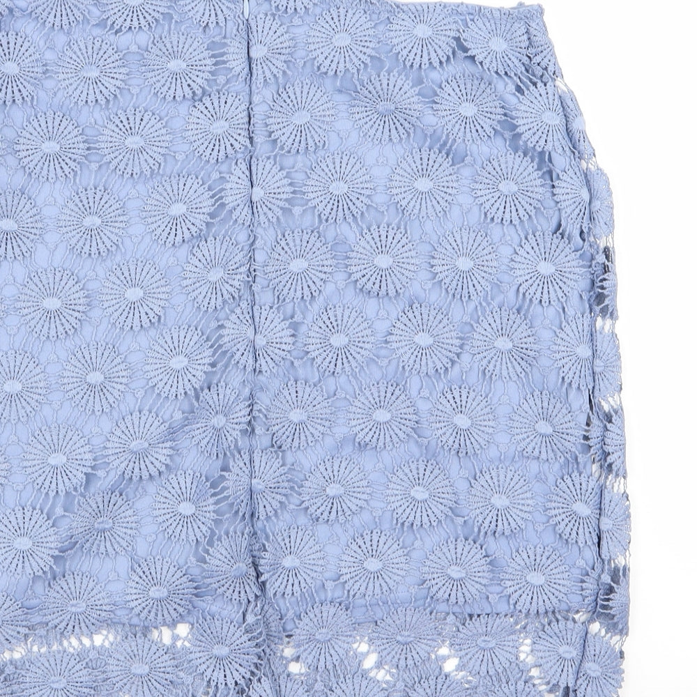 Primark Womens Blue Floral  Mini Skirt Size 12