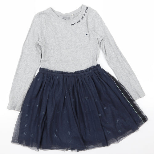 NEXT Girls Grey   Fit & Flare  Size 8 Years