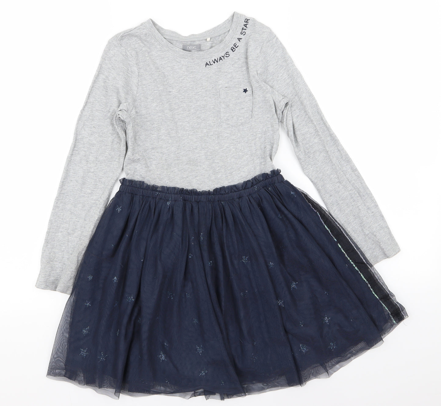 NEXT Girls Grey   Fit & Flare  Size 8 Years