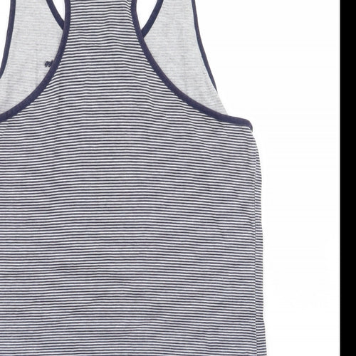 Lee Cooper Mens Blue Striped   T-Shirt Size M  - Tank top