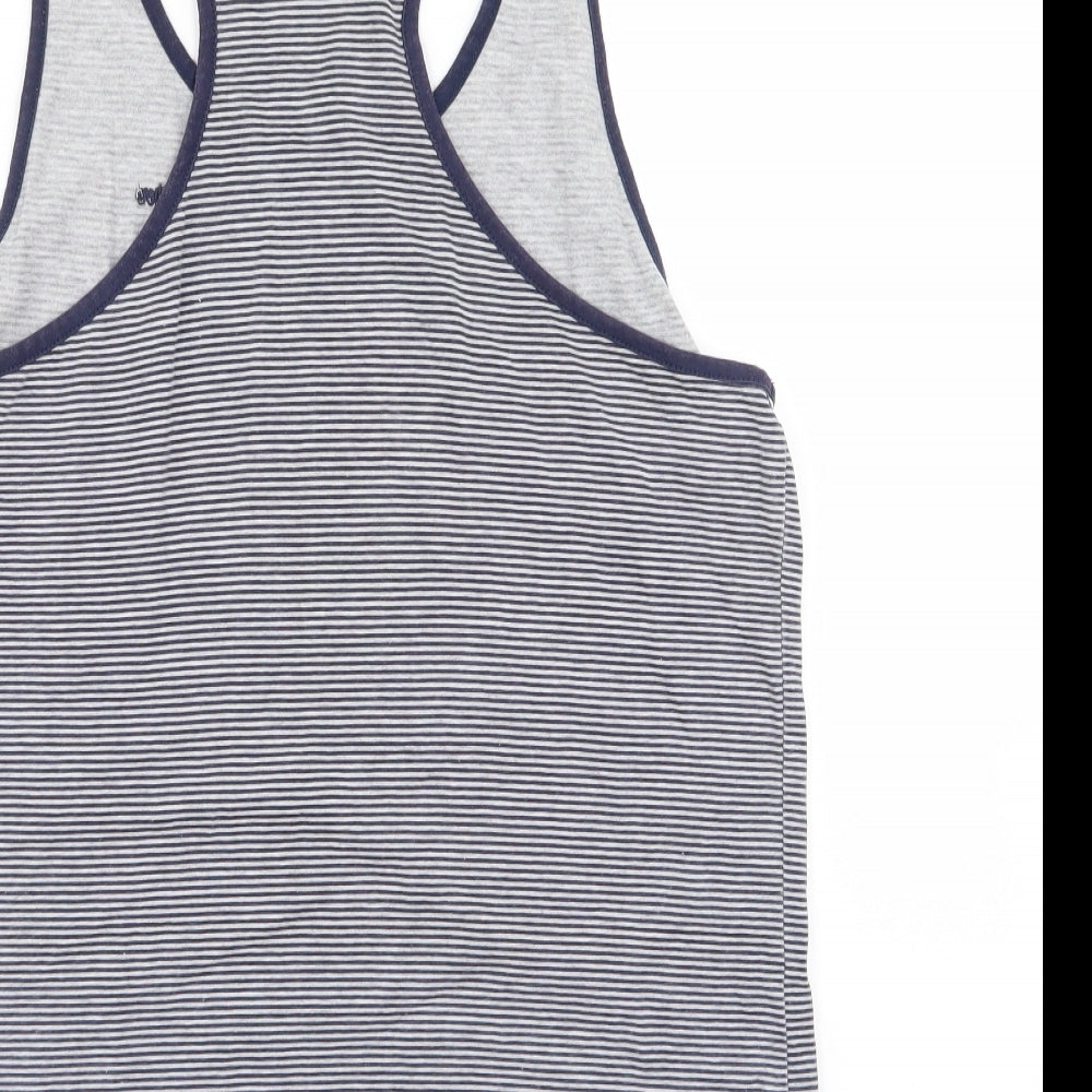 Lee Cooper Mens Blue Striped   T-Shirt Size M  - Tank top