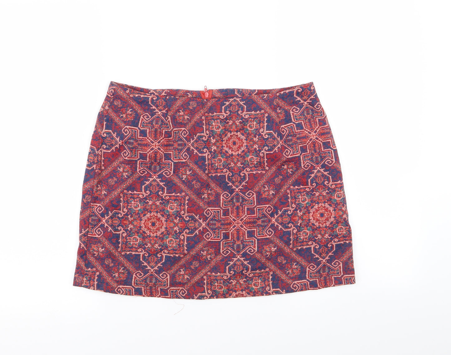 New Look Womens Multicoloured Geometric  Mini Skirt Size 12