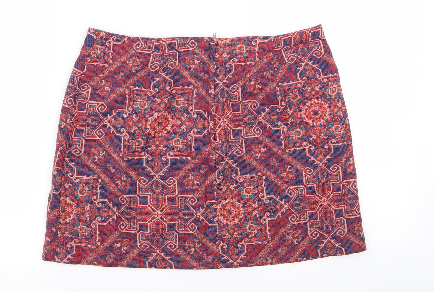 New Look Womens Multicoloured Geometric  Mini Skirt Size 12