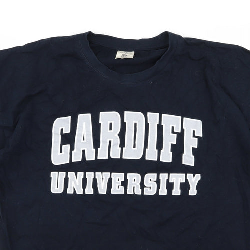 cardiff university Mens Blue    T-Shirt Size XL