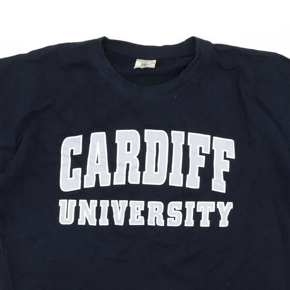 cardiff university Mens Blue    T-Shirt Size XL