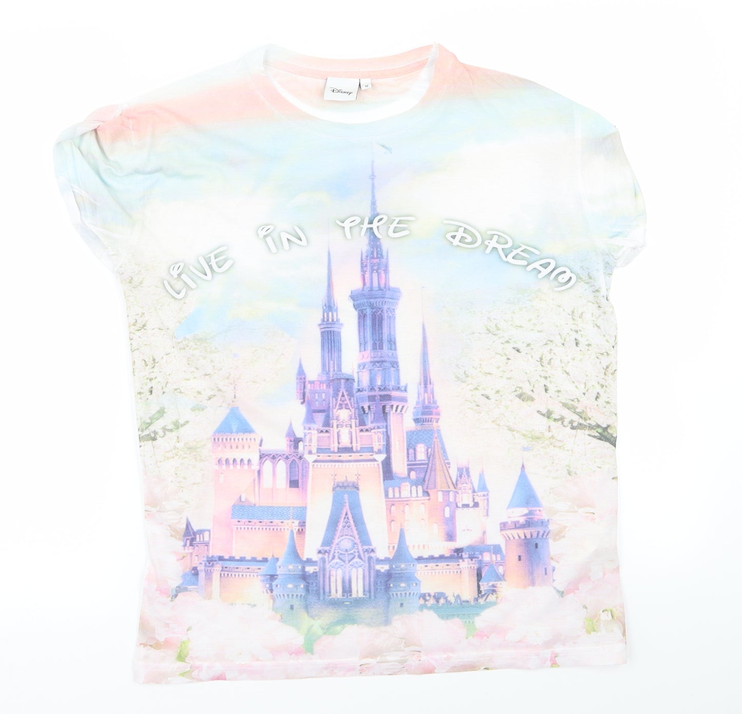 Primark Womens White   Basic T-Shirt Size 12  - Disney