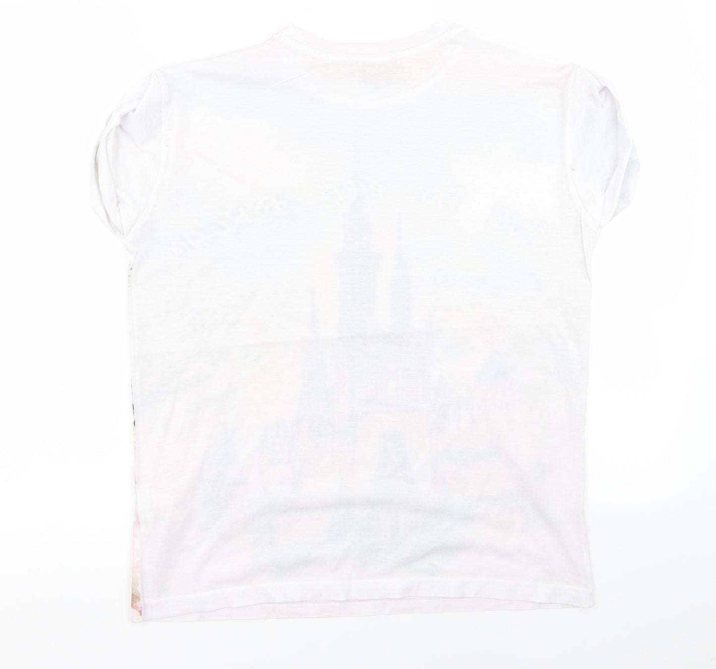 Primark Womens White   Basic T-Shirt Size 12  - Disney
