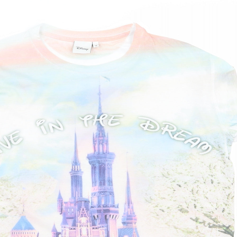 Primark Womens White   Basic T-Shirt Size 12  - Disney