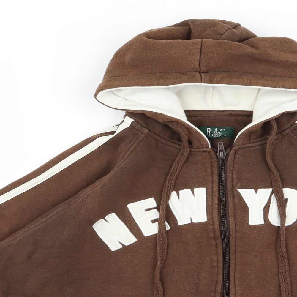 rag Womens Brown   Full Zip Jumper Size XS