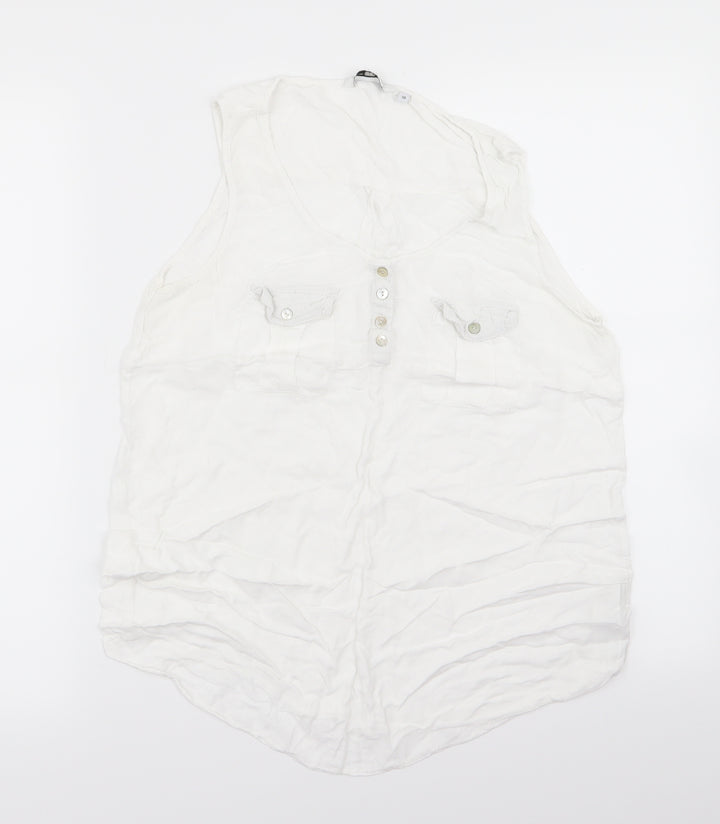 New Look Womens White   Basic Tank Size 10