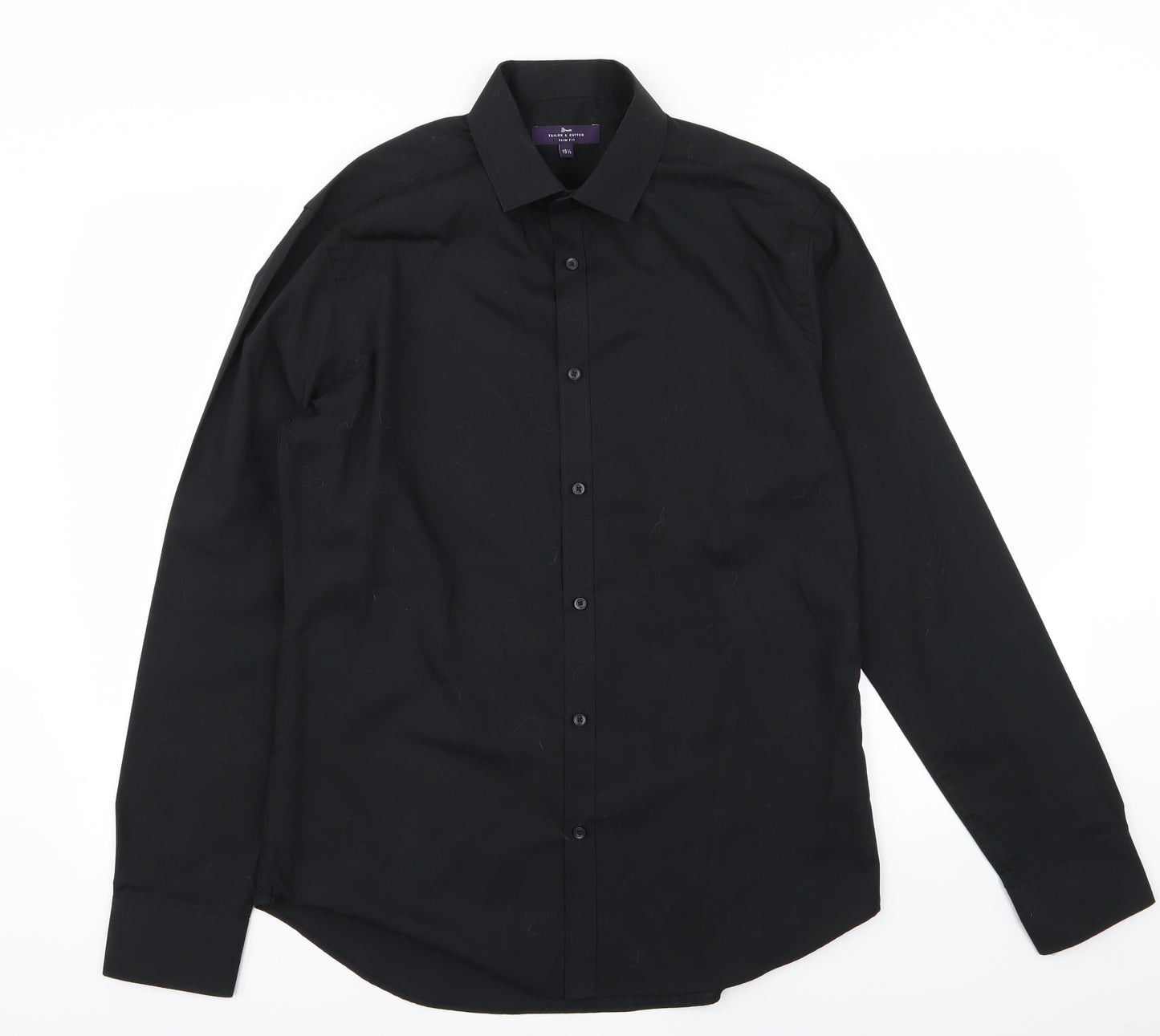 Taylor & Cutter Mens Black    Dress Shirt Size 15.5