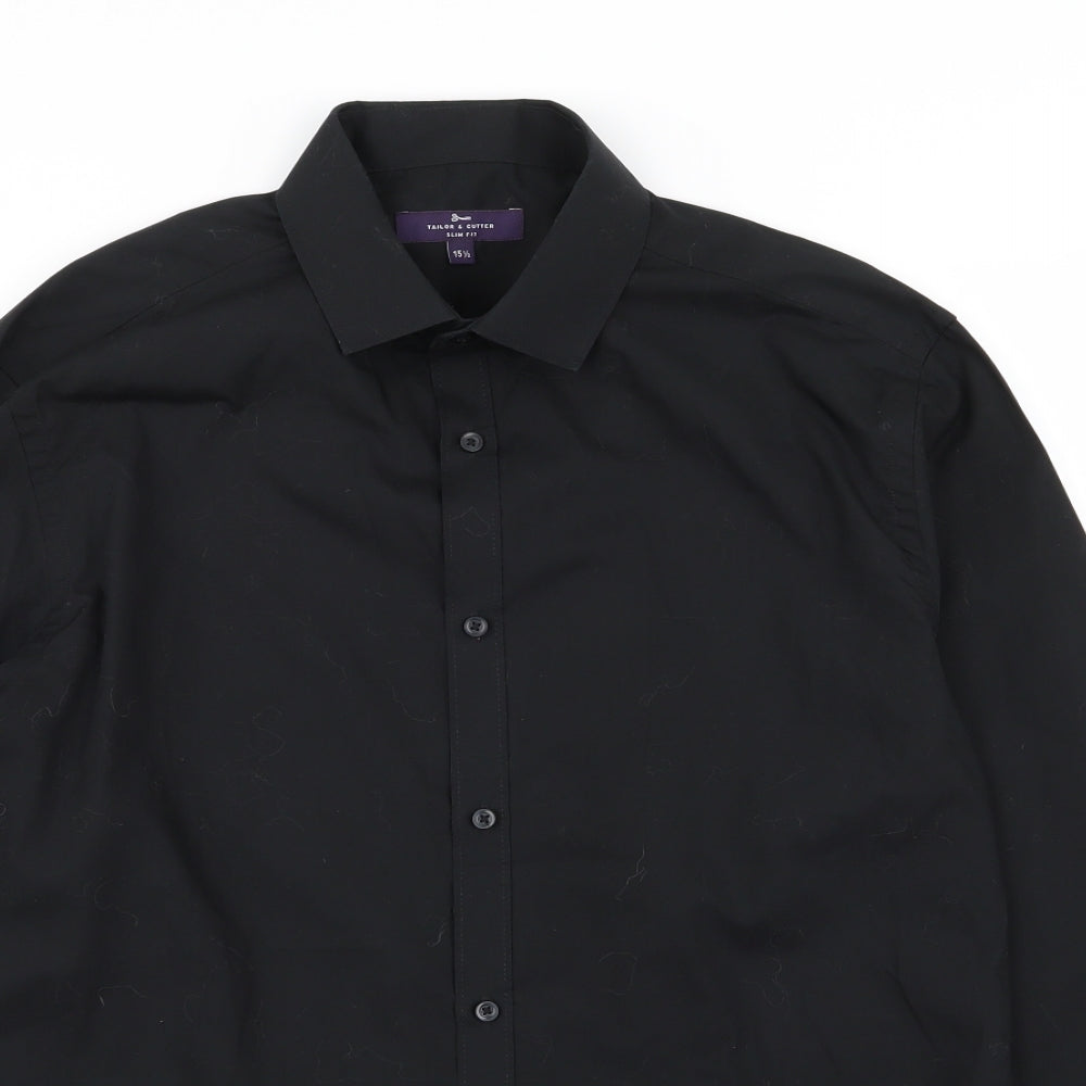Taylor & Cutter Mens Black    Dress Shirt Size 15.5